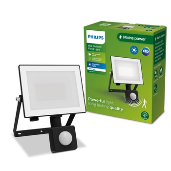 Naświetlacz LED Lampa Reflektor 20W 2050lm 3000K IP65 z Czujnikiem Ruchu i Zmierzchu Czarny Lois Philips