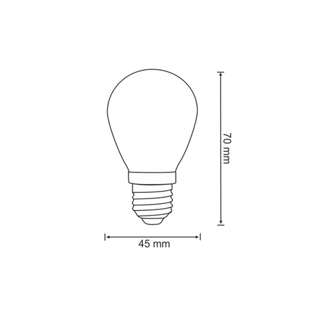 2PAK Żarówka G45 CZERWONA do girlandy party 36V GOLDLUX (Polux)