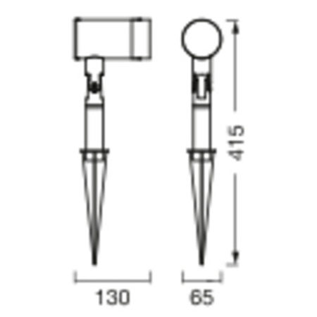 Lampa Ogrodowa LED Wbijana GU10 Szary IP54 Endura Osram