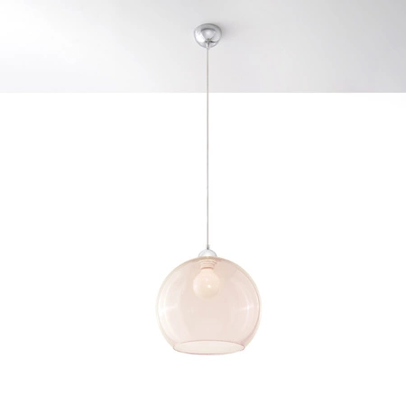 Lampa Sufitowa Wisząca Zwis Kula E27 Okrągła Szampańska Minimalistyczna Ball Sollux