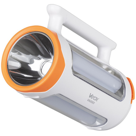 Latarka Akumulatorowa Ręczna 2w1 Światłem Bocznym + Powerbank VA0085 VAYOX