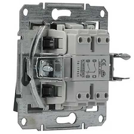 Włącznik Światła Świecznikowy Dwubiegunowy bez Ramki Podtynkowy Asfora IP20 Antracyt