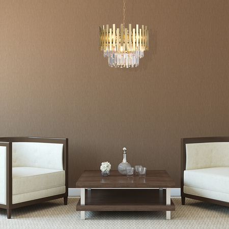 Lampa Wisząca Sufitowa Żyrandol ASPEN Złota 6xE14 Milagro
