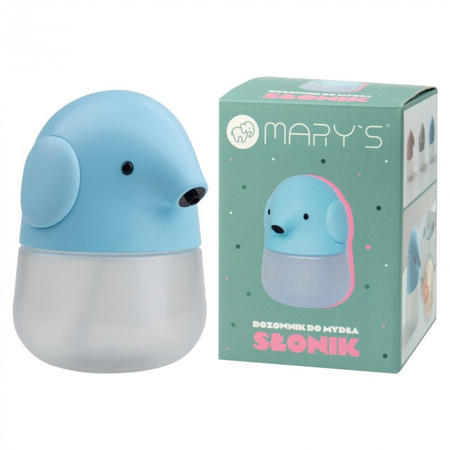 Dozownik Aplikator do Mydła Bezdotykowy dla Dzieci Niebieski USB Akumulatorowy 1200mAh SŁONIK MARY'S