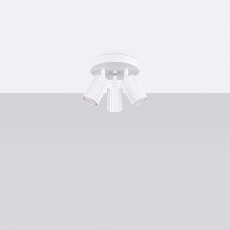 Lampa Sufitowa Plafon Tuba Spot 3x GU10 Biała Karbon Deep Space SL.1544 Sollux