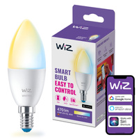 Żarówka LED E14 Świeczka C37 4.9W = 40W 470lm 2700-6500K TW Inteligentna SMART WiFi Bluetooth Aplikacja WiZ