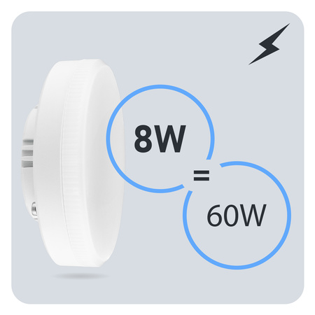 Żarówka LED GX53 Reflektor 8W = 60W 720lm 3000K Ciepła 120° LUMILED