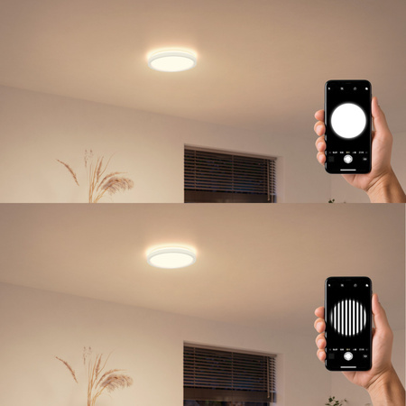 Lampa Sufitowa Plafon LED 24W 2400lm 4000/6500/2700K CCT Biała + Pilot AIO Philips