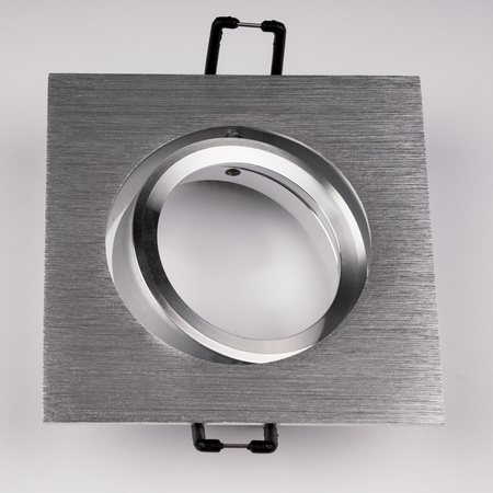 Oprawa Halogenowa Podtynkowa Lampa Sufitowa Kwadrat Ruchoma GU10 MR16 Srebrna TRIAM LUMILED