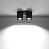 Lampa Sufitowa Oprawa Natynkowa 2x GU10 Kwadratowa Czarna Nowoczesna Quad Sollux