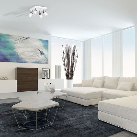 Lampa sufitowa JOKER biała 4xGU10 MILAGRO Metal kwadrat styl nowoczesny