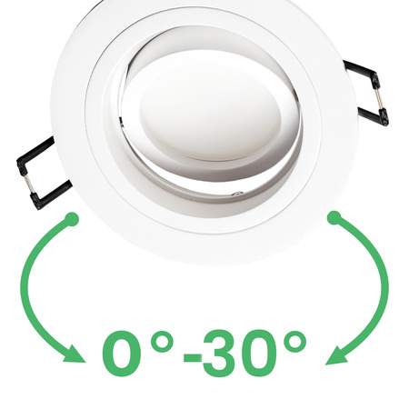 Oprawa HALOGENOWA Podtynkowa Ruchoma GU10 MR16 Okrągła Biała CASSIO LUMILED
