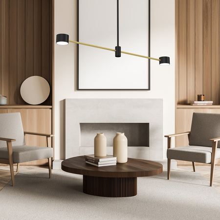 Lampa Sufitowa CROSS Złota 2xGX53 Milagro