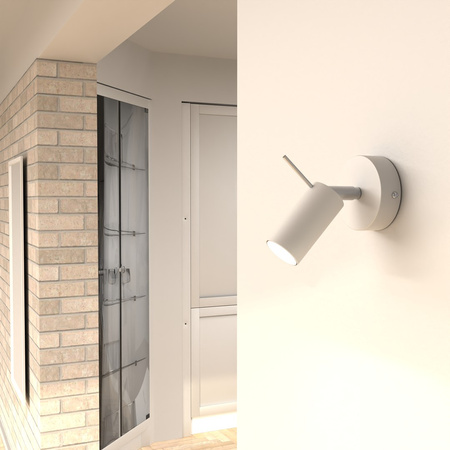 Lampa Ścienna Kinkiet PRESTON Biała Chrom 1x mini GU10 Milagro