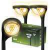 2x Lampa Solarna Ogrodowa LED LILA Wbijana Zewnętrzna Dekoracyjna 3000K LUMILED