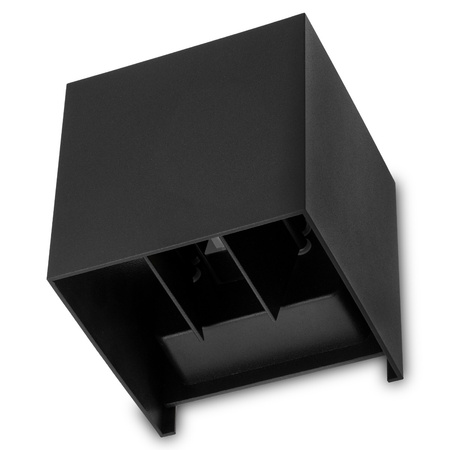 Kinkiet Ogrodowy Elewacyjny LED 2x3W 4000K Regulowany Góra Dół Czarny PICEA LUMILED