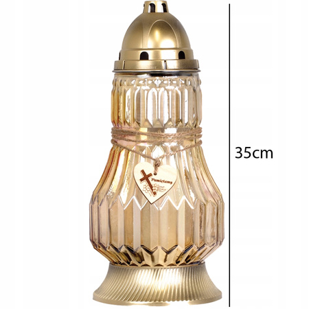 4x Znicz Szklany Pamiętamy na Wkład 72h Całoroczny 35cm