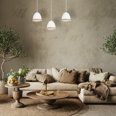 Lampa Wisząca Sufitowa STUDIO Biała 3xE27 Milagro