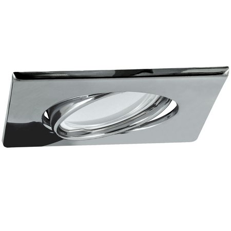 Zestaw 3x Oprawa halogenowa ruchoma GOLDLUX (Polux) kwadrat chrom + żarówka LED GU10 3,5W