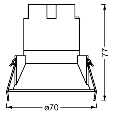 Panel LED Oprawa Podtynkowa Punktowa 5W 350lm 4000K Neutralna Oczko Spot Biały Czarny Downlight Slim Ledvance