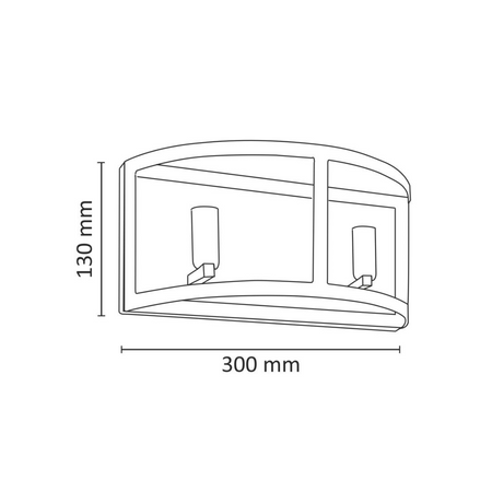 Oprawa ścienna KINKIET Bresso 2xE14 GOLDLUX (Polux)