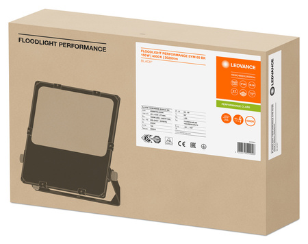 Naświetlacz LED Reflektor Zewnętrzny Lampa 150W 21000lm 4000K IP66 Czarny Floodlight Ledvance
