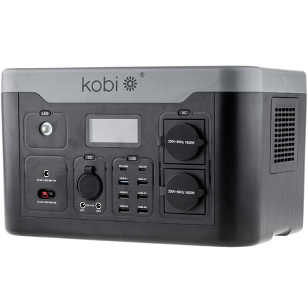 Bank Magazyn Energii Powerbox Przenośna Mobilna Stacja Zasilania 1800W Premium KOBI