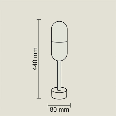 Słupek ogrodowy HORTEN 1x E27 44 cm GOLDLUX (Polux) Czarny 314154