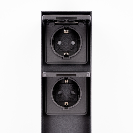 Słupek Ogrodowy IBERI Zewnętrzny Stojący 230V 2x Gniazdo Sieciowe IP65 LUMILED