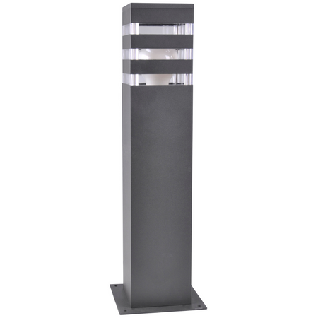 SŁUPEK ogrodowy lampa oprawa stojąca LED E27 TEKSAS grafit 44cm GOLDLUX (Polux)