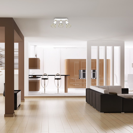 Lampa Sufitowa DANTE Biała Złota 3x mini GU10 Milagro