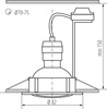 Zestaw 3x Oprawa sufitowa podtynkowa TRIBIS II GU10 PAR16 10W Okrągła Ruchoma Chrom + Żarówka GU10 400lm 3000K Ciepła KANLUX