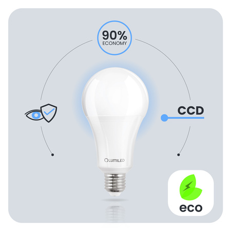 6x Żarówka LED E27 A70 18W = 150W 2430lm 4000K Neutralna 260° LUMILED