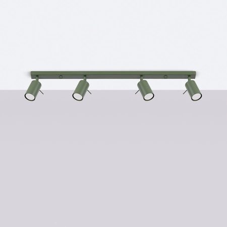 Lampa Sufitowa Reflektor Tuba Spot 4x GU10 Oliwkowa Ring Bittersweet Shimmer SL.1504 Sollux