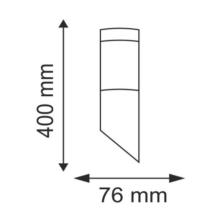 Kinkiet Ogrodowy Lampa Elewacyjna E27 LIVIA TUBA GOLDLUX (Polux) SKOŚNY SATYNOWY