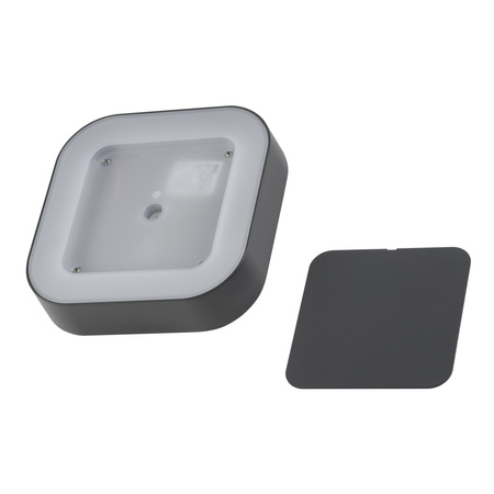 Plafon Oprawa Natynkowa Sufitowa Lampa Ogrodowa Kinkiet Elewacyjny LED 12W 540lm 3000K Ciepła Grafitowa Wodoodporna IP54 PUEBLA LED 9513 Nowodvorski