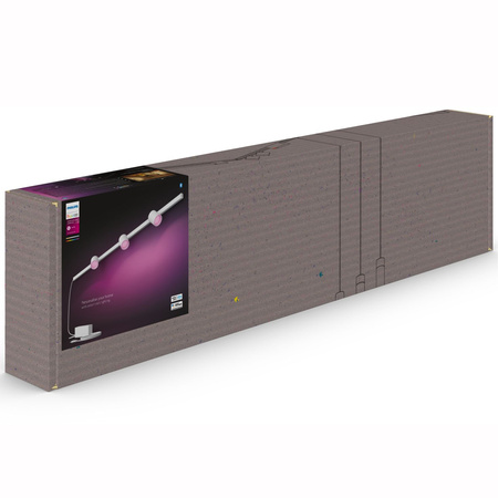 Zestaw Szyna Oświetleniowa Perifo Szynoprzewód 1,5m + 3x Reflektor LED 15,9W CCT RGB Philips HUE Bluetooth Biały