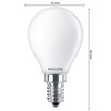 Żarówka LED Kulka E14 P45 6.5W = 60W 806lm 2700K Ciepła Filament Mleczna PHILIPS