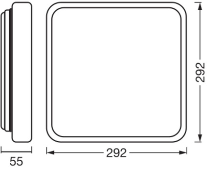 Panel LED Natynkowy Lampa Sufitowa 16W 1000lm 3000K Ciepła Ściemnialna Brązowy Orbis Ledvance