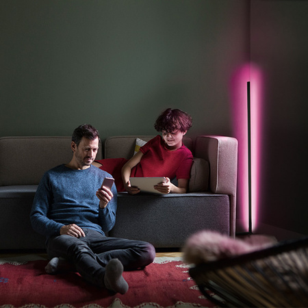 Inteligentna Lampa Stojąca LED Podłogowa 12W 200lm Ściemnialna RGBW CCT 140cm Czarny SMART+ WiFi Floor Corner Ledvance