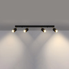 Lampa Sufitowa Oprawa Natynkowa SPOT TUBA Reflektor 4x GU10 Ruchoma Tubularna Czarna Złota Nowoczesna Nero Sollux