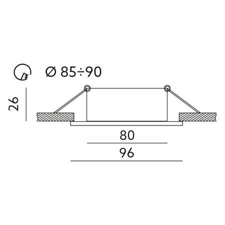 Oprawa Halogenowa Ruchoma GU10 MR16 Gx5,3 OH15 Grafit Kobi