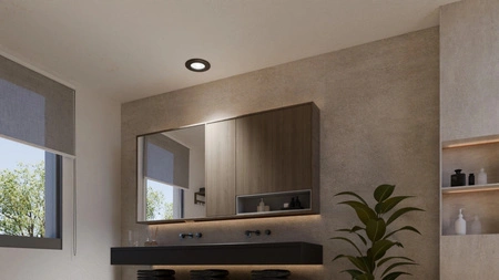 Panel LED Oprawa Podtynkowa Wpuszczana 8.3W 1000lm IP44 White and Color Ambiance RGB + TW Czarna Inteligentna SMART Zigbee Bluetooth Slim Downlights Philips HUE