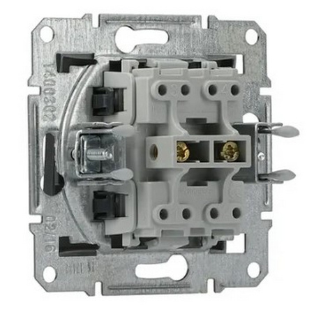 Włącznik Światła Podwójny Schodowy Dwubiegunowy bez Ramki Podtynkowy Asfora IP20 Antracyt