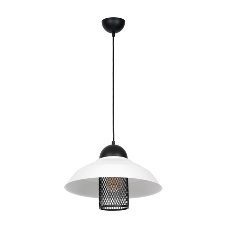 Lampa wisząca BJORN 1xE27 Retro Ozdobne Osłony Żarówek Biała MLP4809 Milagro Metal