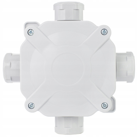 Puszka Instalacyjna Natynkowa Hermetyczna PG16 75x75x33mm Rozgałęźna z Dławikami Szara PAWBOL