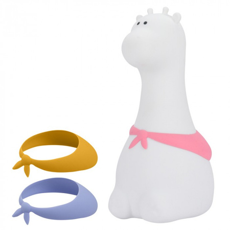 Lampka Nocna Dziecięca LED 1W 3000K Ciepła + Wielokolorowa RGB Akumulatorowa 1200mAh Biała ŻYRAFA MARY'S