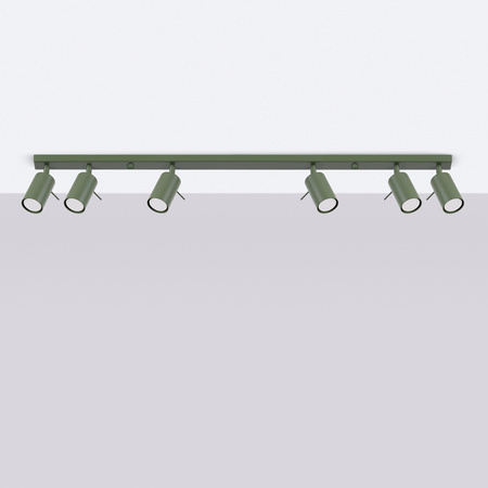 Lampa Sufitowa Reflektor Tuba Spot 6x GU10 Oliwkowa Ring Bittersweet Shimmer SL.1505 Sollux