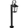 Lampa Ogrodowa Stojąca Zewnętrzna LED E27 SŁUPEK 75cm LATARNIA IP44 Czarna Buzzard Philips