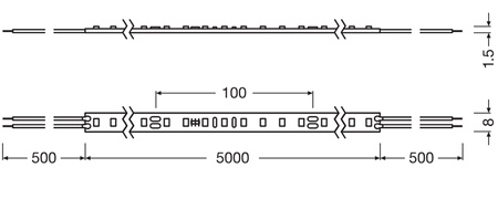 Taśma LED Pasek 24V 24W 350LED Ciepła 5m LEDVANCE